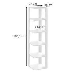 Étagère D'angle Amina Blanc -VIDAXL || BeCo || Emma Soldes 6bd1b9055598499cbfdd0efc77d23756