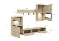 FURNIX Ensemble Meubles Amadao Avec LED -VIDAXL || BeCo || Emma Soldes 6c88980dcce745a3aebe860bb83a2448