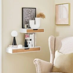 Étagère Suspendue FRG92-WN -VIDAXL || BeCo || Emma Soldes 6ff18bb559c54e339c594b4c6fa4f945