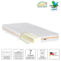 Matelas Mazzy Mousse Viscoélastique -VIDAXL || BeCo || Emma Soldes 7 zonen visco kaltschaummatratze mazzy 90 x 200cm 4600820