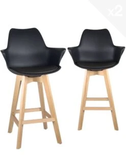 Chaise De Bar Scandinave MOTA (lot De 2)