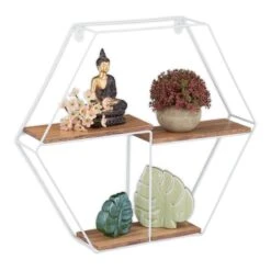 Étagère Murale Hexagonale 3 Rayons -VIDAXL || BeCo || Emma Soldes 789935eb6406496ebb3c41ab9ad0ec35