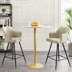 Lot De 2 Tabourets De Bar GUSTAVE -VIDAXL || BeCo || Emma Soldes 794ca68ce10249b09f7fca8435684e70