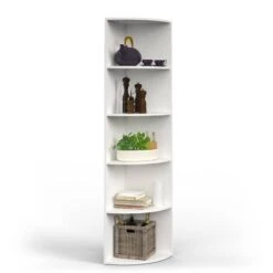 Étagère D’angle Ecki Blanc -VIDAXL || BeCo || Emma Soldes 7eea69d437304f3e9a888554e6a1fb9e