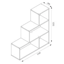 Étagère Escalier Asym 4 Compartiments -VIDAXL || BeCo || Emma Soldes 7f4bb853da0f426e9cfdefb714ccead4