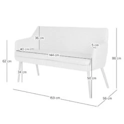 Banquette NICHOLAS 32 Banquette NICHOLAS -VIDAXL || BeCo || Emma Soldes 8000001041 230912 500 SKETCH DETAILS P000000008000001041 sketch