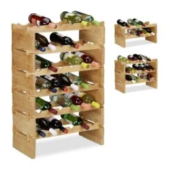 Porte-bouteilles Empilable En Bambou -VIDAXL || BeCo || Emma Soldes 828ffec5724f4b1ba977df4ca690d3a5