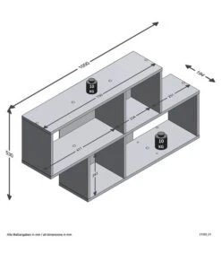 Etagère Murale 4 Compartiments Nora -VIDAXL || BeCo || Emma Soldes 8a08b00298924aabb05c030afb4db338