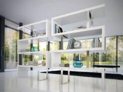 Étagère En Bois Blanc Et Acier Chromé 9 Étagère En Bois Blanc Et Acier Chromé -VIDAXL || BeCo || Emma Soldes 91be845a2c3e457eb1f976615799b8c1