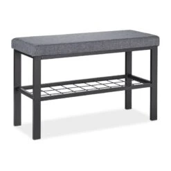 Banquette à Chaussures En Noir Et Gris 15 Banquette à Chaussures En Noir Et Gris -VIDAXL || BeCo || Emma Soldes 92cdb6b730264b9e99c527e8f1d7df12