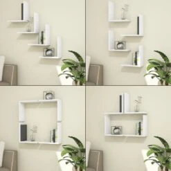 Lot De 4 étagères Murales Broby -VIDAXL || BeCo || Emma Soldes 9664738edc6d46edaf4683fe241cd253