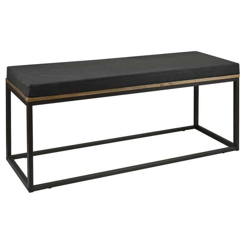 Banquette Icub 40x120x51h Cm Noir/Gris 3 Banquette Icub 40x120x51h Cm Noir/Gris