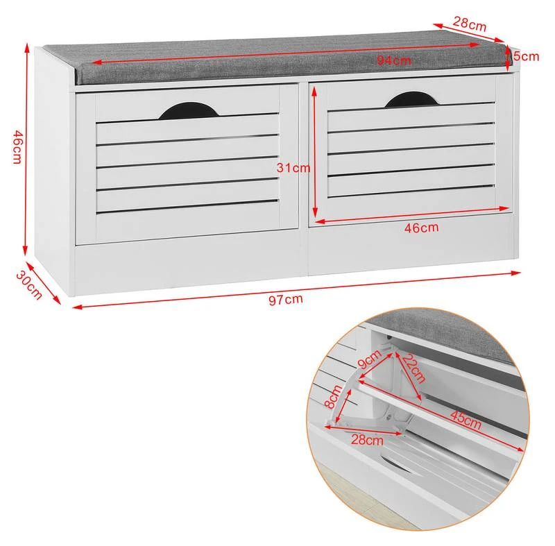 Banc à Chaussures FSR62-W 4 Banc à Chaussures FSR62-W – Image 2