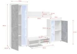 FURNIX Ensemble Meubles Rivay + LED 11 FURNIX Ensemble Meubles Rivay + LED -VIDAXL || BeCo || Emma Soldes a5c7a07d98074094842f22374386bbd5