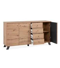 Buffet 3 Portes Et 4 Tiroirs - L160 Cm -VIDAXL || BeCo || Emma Soldes ab04b304536c4c58a0061107a640952a