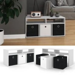 Etagère Hylda Blanc & 3 Boîtes P -VIDAXL || BeCo || Emma Soldes ab26f2b873ee4e13be429a6d1c8f8dc8