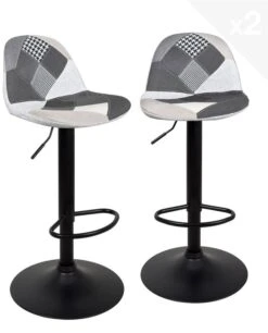 Lot De 2 Tabourets Patchwork SIG