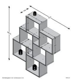 Étagère Murale 8 Compartiments - Laurio -VIDAXL || BeCo || Emma Soldes aeb136b888754471a554da51fd0379c2