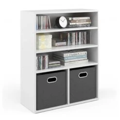 Étagère Enfant Luigi Blanc Pour 2 Boîtes -VIDAXL || BeCo || Emma Soldes afae56ecbffc463083732691163c8b33