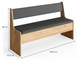 Banc Roman 137cm Sonoma/anthracite -VIDAXL || BeCo || Emma Soldes b62d5db93ceb4945a1c70fe7b302d28b.cropped 21 162 931 733.processed