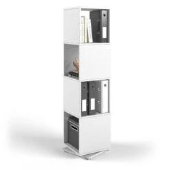 Étagère Tournante Blanc -VIDAXL || BeCo || Emma Soldes b8c9ba3dc97347c2a06f6edf84ada7f7