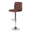 Tabouret De Bar Fitzgerald -VIDAXL || BeCo || Emma Soldes barhocker fitzgerald i kunstleder antikbraun chrom 4546760