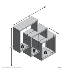 Étagère Murale Avec 3 Compartiments Fibi -VIDAXL || BeCo || Emma Soldes bede979e3180433e81844735101e1ab4