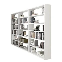 Bibliothèque Empire -VIDAXL || BeCo || Emma Soldes bibliothek emporior hochglanz weiss 306102