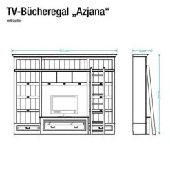 Ensemble TV Azjana I -VIDAXL || BeCo || Emma Soldes buecherregal azjana inkl leiter pinie massiv elfenbein 470197