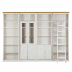 Bibliothèque Lillehammer IV 28 Bibliothèque Lillehammer IV -VIDAXL || BeCo || Emma Soldes buecherwand lillehammer iv kiefer massiv weiss honig 1112590