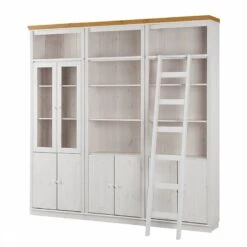 Bibliothèque Lillehammer V -VIDAXL || BeCo || Emma Soldes buecherwand lillehammer v kiefer massiv weiss honig 1112606