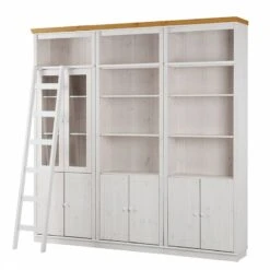 Bibliothèque Lillehammer V -VIDAXL || BeCo || Emma Soldes buecherwand lillehammer v kiefer massiv weiss honig 1112610