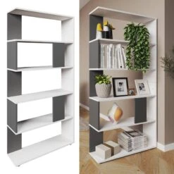 Etagère 80cm Anthracite/blanc -VIDAXL || BeCo || Emma Soldes c1d078d3afb84f0599e44822185dceaf