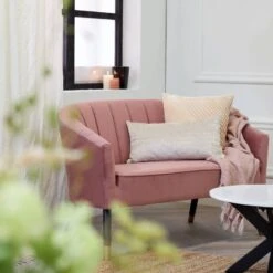 Leitmotiv Canapé 2 Places En Velours Ocre -VIDAXL || BeCo || Emma Soldes c34d6a1c9832440b830a98f0e3361c54