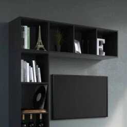 Etagère Ludus Noir 4 Compartiments 11 Etagère Ludus Noir 4 Compartiments -VIDAXL || BeCo || Emma Soldes c3511c7c4d834bceb7dbddae6fc558c3