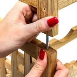 Étagère à Vins 25 Bouteilles Noyer -VIDAXL || BeCo || Emma Soldes c4e9beb013b94a14b44eaf29443c4f17