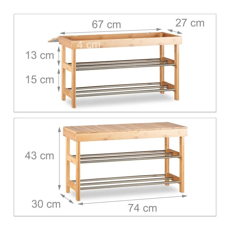 Étagère à Chaussures Avec Banquette 8 Étagère à Chaussures Avec Banquette – Image 6