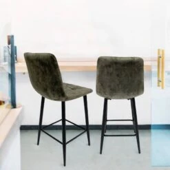 Lot 2 Chaises De Bar Jaune Moutarde NAMI -VIDAXL || BeCo || Emma Soldes d660baf4e2444425859d921c678f0959