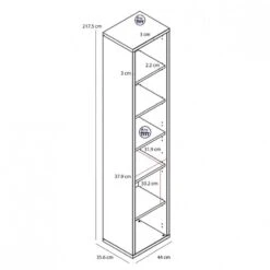 Colonne Blanche 6 Niches H217cm -VIDAXL || BeCo || Emma Soldes da8dfcdae4434c919c4786c47d4b4acb