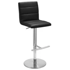 Chaise De Bar Petra Noir Lot De 1