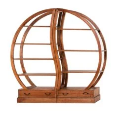 Yin Yang - Bibliothèque En Teck Massif