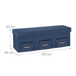 Coffre De Rangement Bleu Avec 3 Tiroirs -VIDAXL || BeCo || Emma Soldes eb96adc334d64399a3ec57a01ca4488f