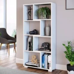 Etagère Domus Blanc & 8 Compartiments -VIDAXL || BeCo || Emma Soldes ebe35368bcef439984b4a8b1e72c4d98