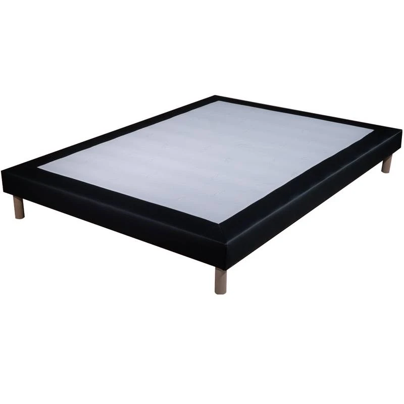 Sommier Tapissier Simili Noir - 160x200 3 Sommier Tapissier Simili Noir - 160x200