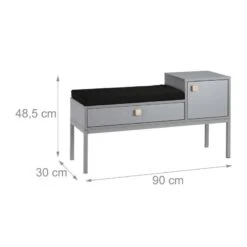 Commode D’entrée Grise Coussin Rembourré -VIDAXL || BeCo || Emma Soldes f72180c5a2544f0c9ba480b4156da9ab