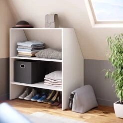 Étagère Sous Pente Blanc -VIDAXL || BeCo || Emma Soldes faa1408b328243bb954748998f2d393a