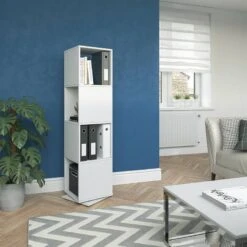 Étagère Tournante Blanc -VIDAXL || BeCo || Emma Soldes fc793f0914b14337962e332d91e7b1c2