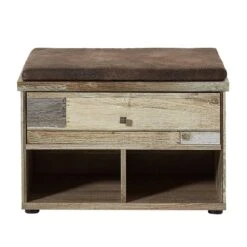 Banc De Vestibule Tapara I (avec Coussin -VIDAXL || BeCo || Emma Soldes garderobenbank tapara i braun grau 4383552