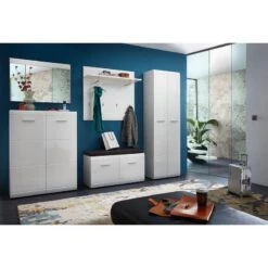 Banc D’entrée Adana -VIDAXL || BeCo || Emma Soldes garderobenset adana iii 5 teilig hochglanz weiss 5157700