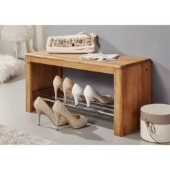 Banc D’entrée Anamur -VIDAXL || BeCo || Emma Soldes garderonbenbank anamur wildeiche massiv 100 cm 4213936